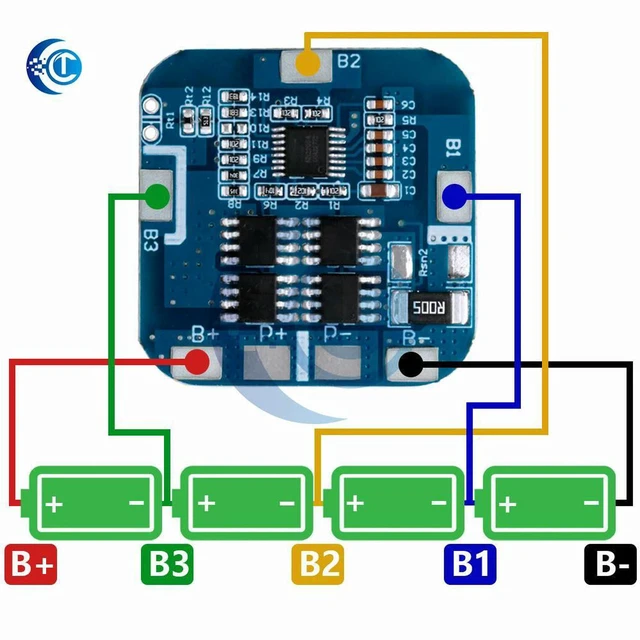 Alt view image 3 of 3 - AJMRTC 4S LiFePO4 Battery Protection Board, 12.8V 10A Lithium Iron Phosphate BMS Charger Module, Overcharge Over-Discharge Overcurrent Short Circuit Protection for Battery Pack Assembly DIY Projects