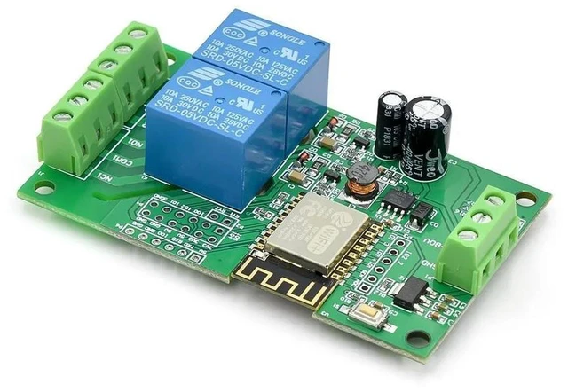 Alt view image 2 of 3 - AJMRTC ESP8266 Relay Controller Module with ESP-12F WiFi Chip, DC 5V-80V Wide Voltage Power Supply Wireless Relay Switch, for IoT Smart Home APP Remote Control Electronic DIY Projects