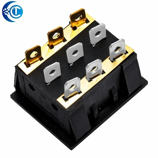 Alt view image 2 of 3 - AJMRTC KCD3-303 Rocker Switch 1PCS, 9-Pin Red Triple-Light On-Off Toggle Switch, 16A 250V AC Heavy Duty Power Switch for Marine Boat, Automotive Vehicle, Industrial Control DIY Projects