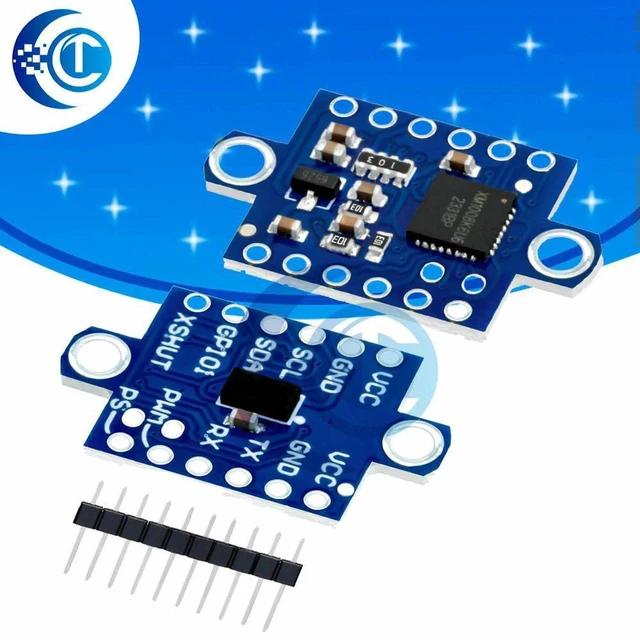 Main image of AJMRTC GY-53 VL53L0X High Precision ToF Laser Distance Sensor Module, Wide Voltage 3V-5V Time-of-Flight Ranging Sensor with I2C Interface, for Arduino STM32 Obstacle Avoidance DIY Electronic Projects