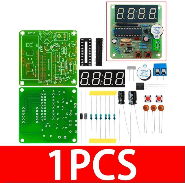 Main image of AJMRTC DIY 4-Bit Digital Clock Electronic Soldering Kit, AT89C2051 MCU Digital Time Display Circuit, 3.7V-5.5V Operating Voltage, for Electronics Hobbyists Soldering Practice and Learning Projects