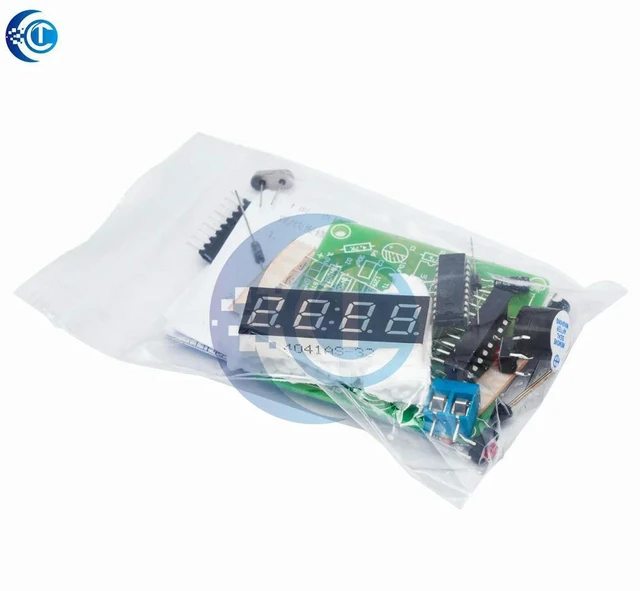 Alt view image 3 of 3 - AJMRTC DIY 4-Bit Digital Clock Electronic Soldering Kit, AT89C2051 MCU Digital Time Display Circuit, 3.7V-5.5V Operating Voltage, for Electronics Hobbyists Soldering Practice and Learning Projects
