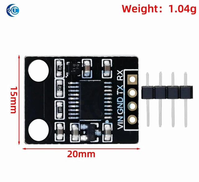 Alt view image 3 of 3 - AJMRTC SC7A20H 3-Axis Acceleration Tilt Angle Sensor Module, 3V-6V Wide Voltage Horizontal Detection Inclinometer, Serial Port UART Output, for STM32 Arduino Tilt Monitoring Electronic DIY Projects