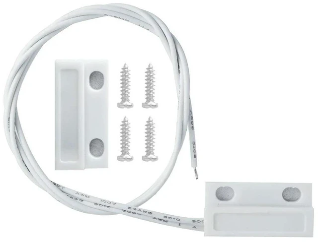 Main image of AJMRTC MC-38 Wired Door Window Magnetic Contact Sensor, 30mm Extendable Wire, Home Security Alarm System Detector for Burglar Alarm, Window & Door Opening Detection