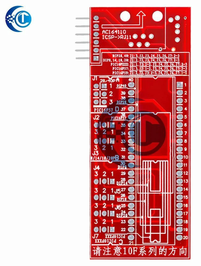 Alt view image 3 of 3 - AJMRTC Universal Programming Adapter for PIC ICD2 PICKit 2 PICKit 3 Programmer Seat, PIC Socket Adapter Board, Support PIC Microcontroller Programming Debugging Tool