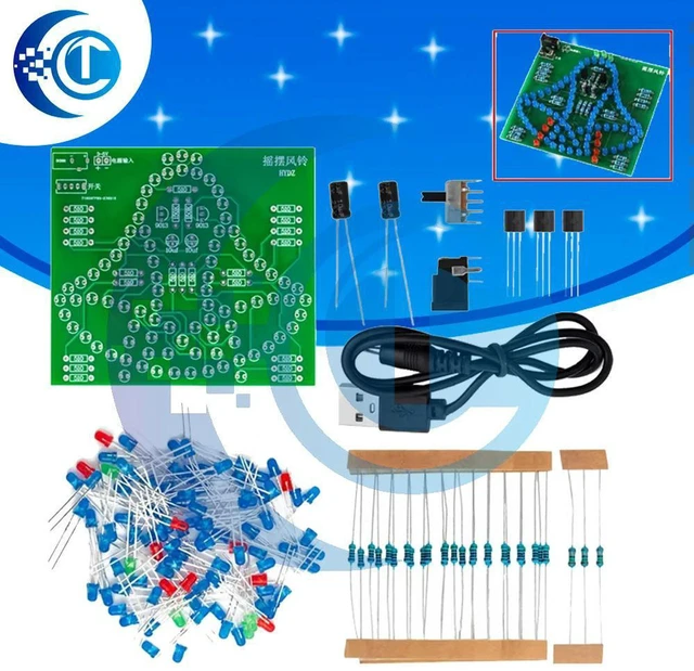 Alt view image 3 of 3 - AJMRTC 5V Swing Wind Chime Soldering Kit, 95 LED Flashing Circuit DIY Electronic Assembly Module, Solder Practice Learning Kit for Student Electronic Welding Training Project