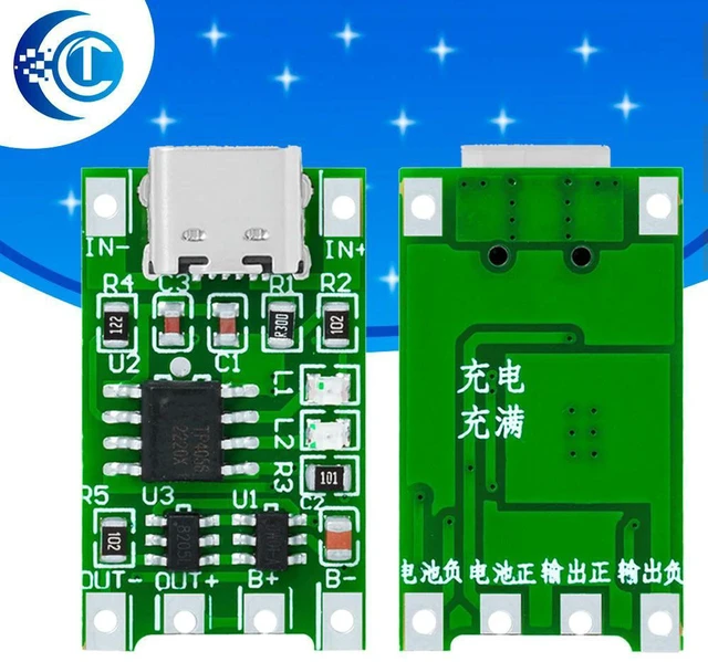 Alt view image 2 of 3 - AJMRTC 3.6V-4.2V Li-Ion LiPo Solar Charger Board, Micro USB Input Lithium Battery Charging Module with Overcharge Protection for Solar Panel DIY Power Supply Project
