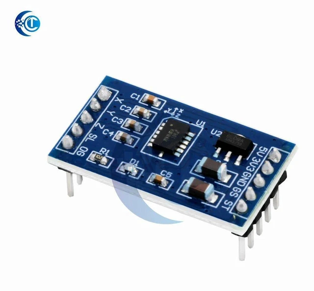 Alt view image 3 of 3 - AJMRTC Dual-Compatible Accelerometer Sensor Module, MMA7361 MMA7260 Triaxial Acceleration Sensor, 3.3V & 5V Dual Power Supply, Tilt Vibration Detector for Arduino Raspberry Pi Motion Projects