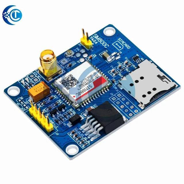 Alt view image 2 of 3 - AJMRTC SIM800C GSM GPRS Development Board, Wireless Cellular Module with SMS Message, Bluetooth Audio Interface, Support TTS & DTMF for Arduino IoT Remote Monitoring & Alarm Project