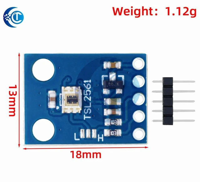 Alt view image 3 of 3 - AJMRTC GY-2561 TSL2561 Luminosity Sensor Module, Digital Infrared Light Intensity Sensor Breakout Board, High Precision Lux Detector for Arduino Raspberry Pi Light Measurement Project
