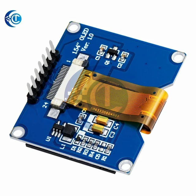 Alt view image 3 of 3 - AJMRTC 1.54 Inch OLED Display Module, 128×64 Resolution Screen, SSD1309 Driver IC, SSD1306 Compatible, 7-Pin SPI Interface OLED Breakout Board for Arduino Raspberry Pi DIY Display Project