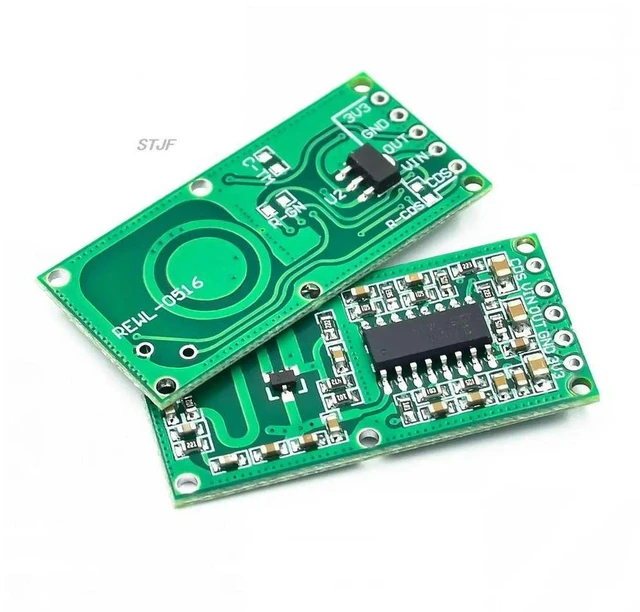 Main image of AJMRTC 5PCS/LOT RCWL-0516 Microwave Radar Sensor Module, Human Body Induction Switch Intelligent Motion Detector, Non-contact Doppler Radar Breakout Board for Arduino Auto Light Security Project