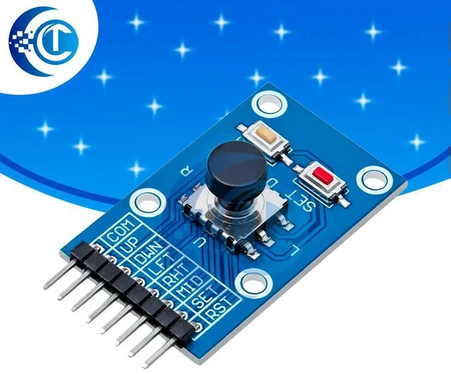 Main image of AJMRTC 5-Way Joystick Module, 5D Rocker Switch Navigation Button, AVR MCU Compatible, Compact Digital Joystick for Arduino ESP32 Raspberry Pi DIY Electronic Projects