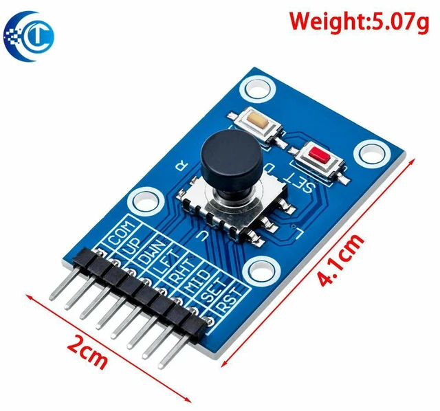 Alt view image 3 of 3 - AJMRTC 5-Way Joystick Module, 5D Rocker Switch Navigation Button, AVR MCU Compatible, Compact Digital Joystick for Arduino ESP32 Raspberry Pi DIY Electronic Projects