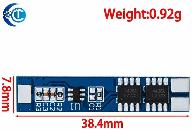 Alt view image 2 of 3 - AJMRTC 2S 5A BMS Protection Board, 7.4V 8.4V Lithium Battery Balance Charging Module, Li-ion Battery Management Board for 2 Series Lithium Battery Pack DIY Projects