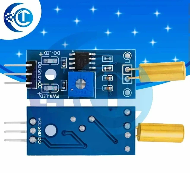 Alt view image 2 of 3 - AJMRTC 10PCS SW-520D Vibration Sensor Module, 1.2V-5.0V Wide Voltage Tilt Shake Switch, Trigger Detection Board for Arduino ESP32 DIY Electronic Projects