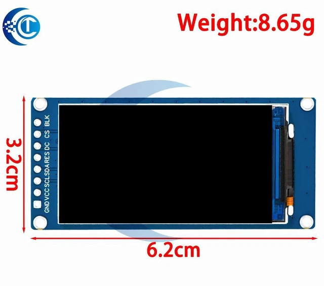 Alt view image 2 of 3 - AJMRTC 1PCS 1.9 Inch IPS TFT LCD Display Module, 170×320 High Definition Full Angle Color Screen, SPI Serial Interface, Compatible with Arduino STM32 ESP32 for Embedded DIY Electronic Projects