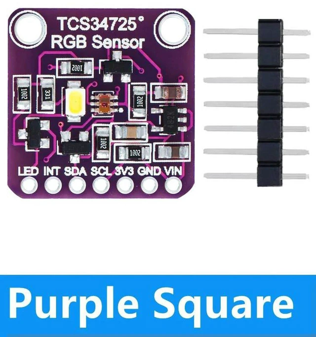 Main image of AJMRTC 1PC TCS34725 RGB Color Sensor Module, I2C Interface Light Color Recognition Detector Board, Compatible with STM32 Arduino ESP32 for Testing Prototyping DIY Projects