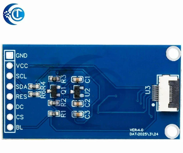 Alt view image 3 of 3 - AJMRTC GC9107 1.45 Inch TFT LCD Display Module, 60×160 Full View SPI Color Screen, Compatible with Arduino STM32 ESP32 for Embedded DIY Electronic Prototyping Projects