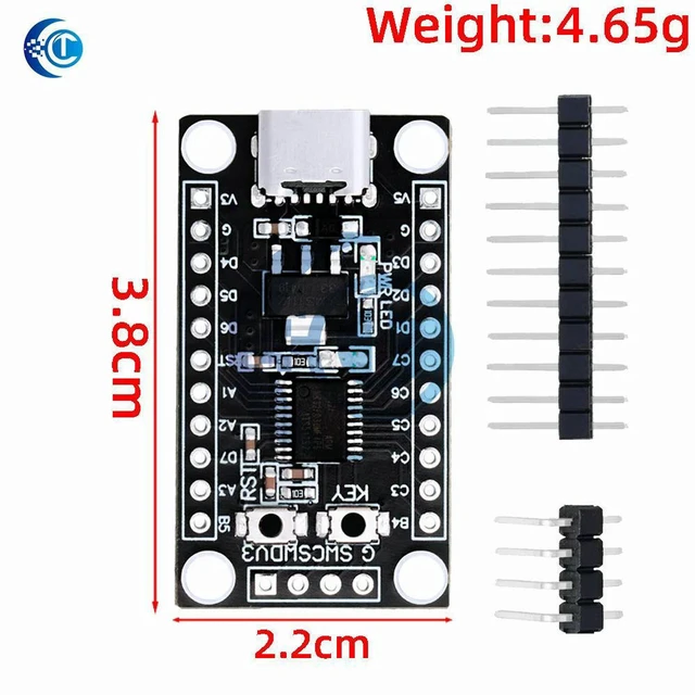 Alt view image 3 of 3 - AJMRTC HK32F030MF4P6 Minimum System Development Board, Alternative Replacement for STM8S003, Core MCU Learning Module for Embedded Programming DIY Electronic Projects
