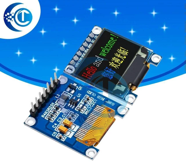 Main image of AJMRTC 1PCS 0.95 Inch Full Color OLED Display Module, 96×64 Resolution SSD1331 Driver, SPI & Parallel 7PIN Interface with Protective Case, Compatible with STM32 Arduino ESP32 DIY Projects