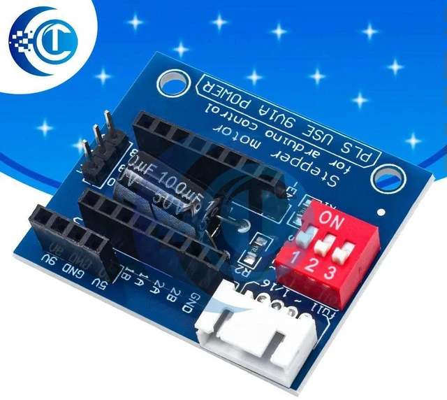 Main image of AJMRTC CLT Stepper Motor Driver Shield, 3D Printer Control Expansion Board, Compatible with A4988 DRV8825 Stepper Drivers for CNC Engraving Machine Motion Control DIY Projects