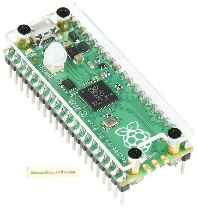 Alt view image 3 of 3 - AJMRTC Clear Acrylic Protective Case for Raspberry Pi Pico, Transparent Raspberry-Pi-Pico-Case, Shockproof Enclosure Shell, Easy Assembly for Raspberry Pi Pico DIY Electronic Projects