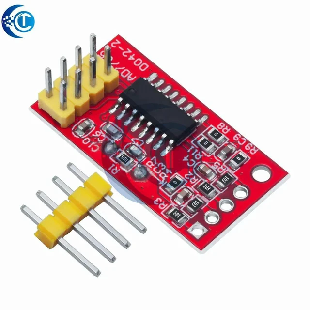 Alt view image 3 of 3 - AJMRTC AD7705 Dual 16-bit ADC Data Acquisition Module, Programmable Input Gain SPI Interface High Precision Analog to Digital Converter Board for Industrial Measurement STM32 DIY Projects