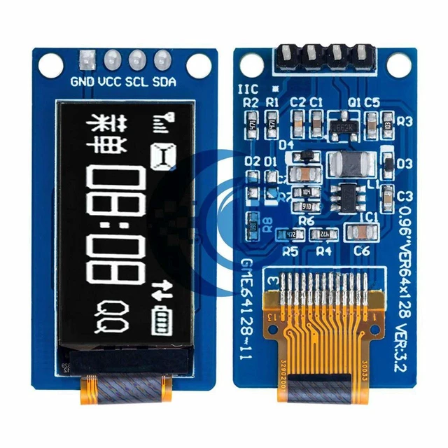 Main image of AJMRTC 0.96 Inch 64×128 Vertical OLED Display Module SSD1107 Controller, I2C Interface Self-Luminous Screen for Arduino Raspberry Pi DIY Electronic Projects