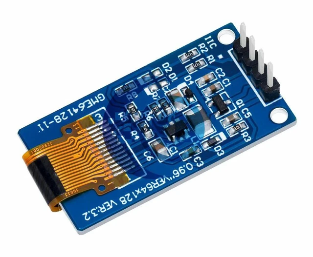 Alt view image 2 of 3 - AJMRTC 0.96 Inch 64×128 Vertical OLED Display Module SSD1107 Controller, I2C Interface Self-Luminous Screen for Arduino Raspberry Pi DIY Electronic Projects