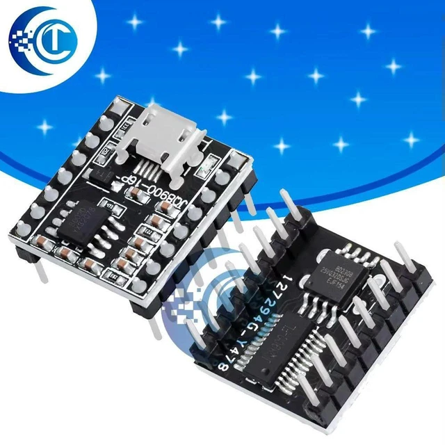 Main image of AJMRTC JQ8900-16P MP3 Voice Broadcast Module, Custom Audio Playback Intelligent Voice Prompt USB & UART Serial Port Control for Arduino Microcontroller Electronic DIY Projects