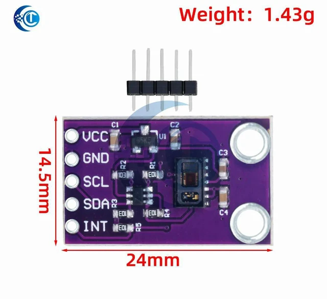 Alt view image 2 of 3 - AJMRTC MCU-30105 MAX30105 Optical Sensor Module DC 5V, Smoke Particle and Flame Detection Breakout Board for Arduino STM32 Microcontroller Electronic DIY Projects
