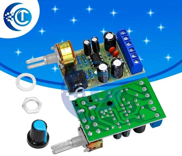 Main image of AJMRTC Compact 2.0 Stereo AUX Amplifier Board, TDA2822M Dual Channel Audio Amp Module DC 1.8V-12V Wide Voltage Input for Speaker DIY Portable Audio Electronic Projects