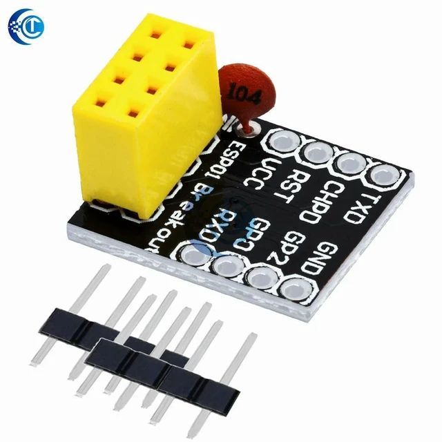 Alt view image 3 of 3 - AJMRTC ESP-01 ESP-01S ESP8266 Breakout Module, UART Serial WiFi Adapter Board, Breadboard Friendly ESP8266 Wireless Unit for Microcontroller Prototyping & IoT DIY Projects
