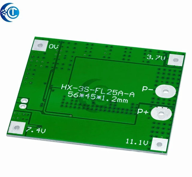 Alt view image 2 of 3 - AJMRTC 3S BMS Protection Board with Balance Function, 11.1V 12.6V 15A Lithium Battery Management Module, Overcharge Over-Discharge Over-Current Short Circuit Protection for Li-ion Battery Pack