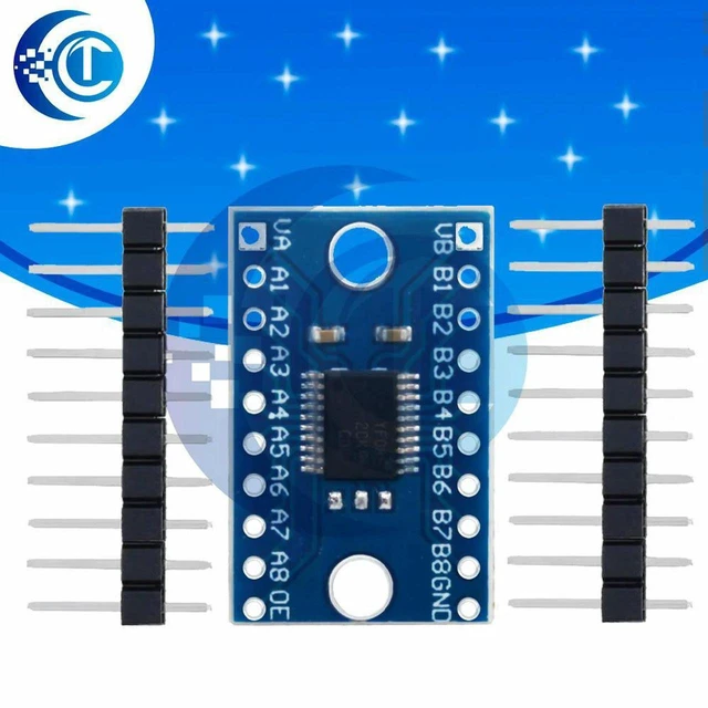 Main image of AJMRTC TXS0108EPWR 8-Channel Bi-Directional Logic Level Converter, 3.3V to 5V TTL CMOS Voltage Level Shifter Module, Bidirectional Signal Translator for Arduino Raspberry Pi Electronic Projects