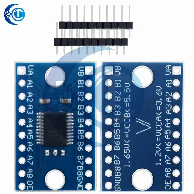 Alt view image 3 of 3 - AJMRTC TXS0108EPWR 8-Channel Bi-Directional Logic Level Converter, 3.3V to 5V TTL CMOS Voltage Level Shifter Module, Bidirectional Signal Translator for Arduino Raspberry Pi Electronic Projects