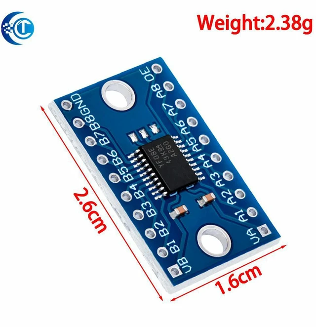 Alt view image 2 of 3 - AJMRTC TXS0108EPWR 8-Channel Bi-Directional Logic Level Converter, 3.3V to 5V TTL CMOS Voltage Level Shifter Module, Bidirectional Signal Translator for Arduino Raspberry Pi Electronic Projects