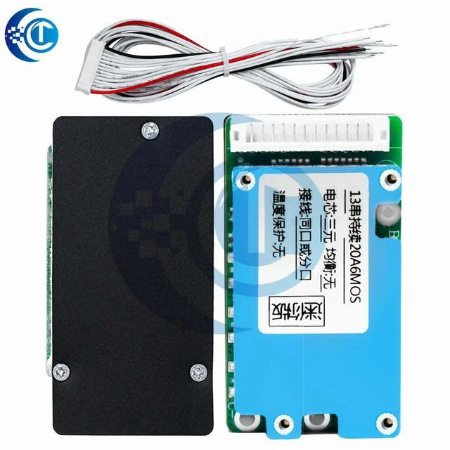 Alt view image 3 of 3 - AJMRTC 13S 48V 20A Lithium Battery BMS Protection Board, Charge & Discharge Management Module, Overcharge Over-Discharge Over-Current Short Circuit Protection for Electric Vehicle Lithium Battery Pack