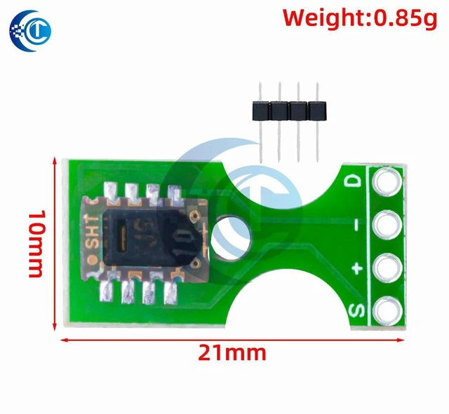 Alt view image 2 of 3 - AJMRTC SHT10 Digital Temperature Humidity Sensor Module, High Precision I2C Environmental Detector with Probe, Digital Temp & Humidity Transmitter Board for Arduino DIY Electronic Projects