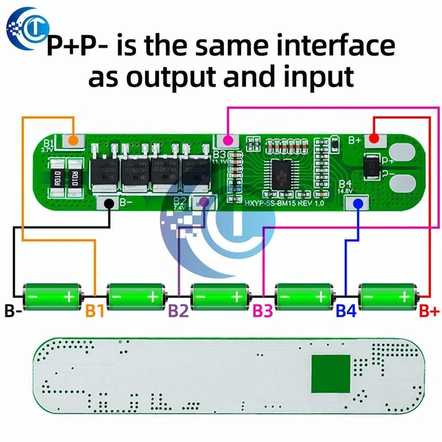 Alt view image 3 of 3 - AJMRTC 5S 15A BMS Board, High Reliability 18.5V Lithium Battery Protection PCB Module, 21V Max Charge Voltage, Overcharge Over-Discharge Over-Current Short Circuit Protection for 5S 18650 Li-ion