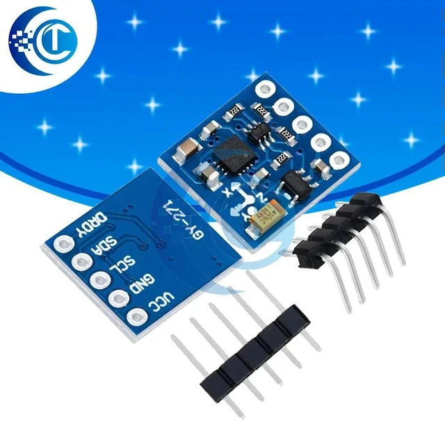 Main image of AJMRTC 1PCS GY-271 Electronic Compass Module, HMC5883L Triple Axis Magnetic Field Sensor, Three-axis Magnetometer Digital Compass Board for Arduino Raspberry Pi DIY Navigation Projects