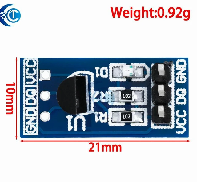 Alt view image 3 of 3 - AJMRTC EGBO DS18B20 Temperature Probe Module, Digital Waterproof Temperature Sensor, 1-Wire Thermistor Probe for Water Temperature Detection and Industrial Temperature Monitoring Projects