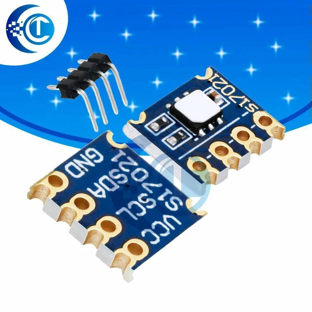 Main image of AJMRTC SI7021-A20-GM1R Temperature Humidity Sensor Module, High Precision Industrial Grade I2C Digital Temp & Humidity Detector Board for Microcontroller and Environmental Monitoring DIY Projects