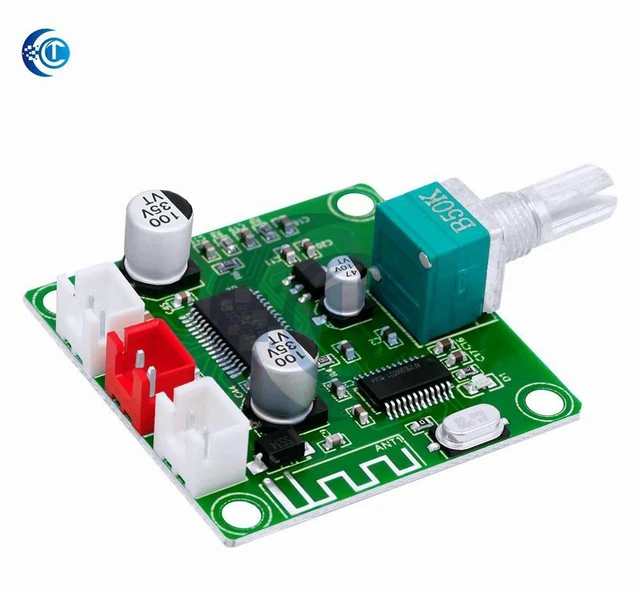 Alt view image 3 of 3 - AJMRTC XH-A414 Bluetooth 5.0 Digital Stereo Amplifier Board, DC12-24V 50W+50W Dual Channel Class D Audio Amp Module, TPA3118D2 Chip with 50K Dual Potentiometer for DIY Home Speakers Audio System