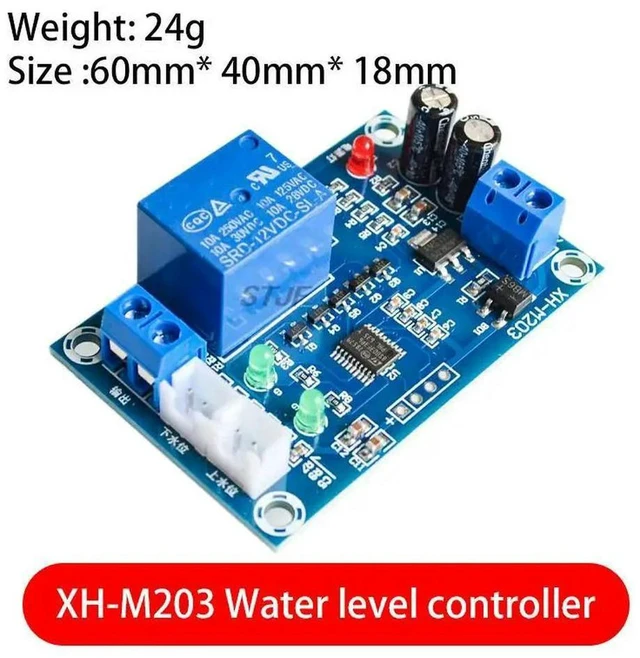 Alt view image 2 of 3 - AJMRTC XH-M203 Automatic Water Level Controller Module, Liquid Level Sensor Switch, Water Pump Auto On/Off Control Board for Water Tank, Pool, Aquarium and Liquid Monitoring DIY Projects