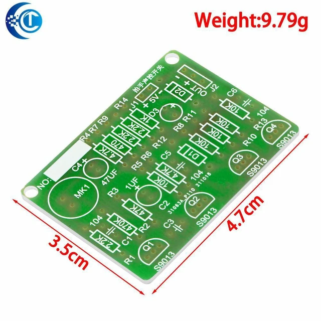 Alt view image 3 of 3 - AJMRTC CLT Clap-Activated Sound Sensor Switch Kit, DIY Acoustic Control Module with Integrated PCB Board, Sound Trigger Switch Electronic Kit for Maker Learning and DIY Electronic Projects