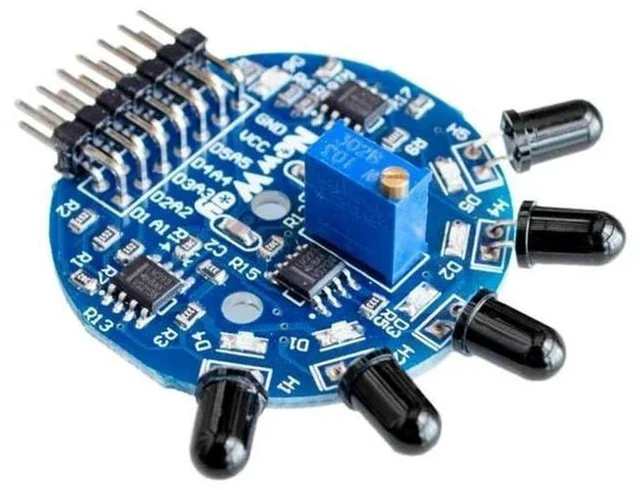 Main image of AJMRTC 5 Channel Flame Sensor Module, Five Channel Fire Detection Sensor with Analog & Digital Dual Output, Flame Detector Board for Fire Alarm, Fire Extinguishing Robot and DIY Electronic Projects