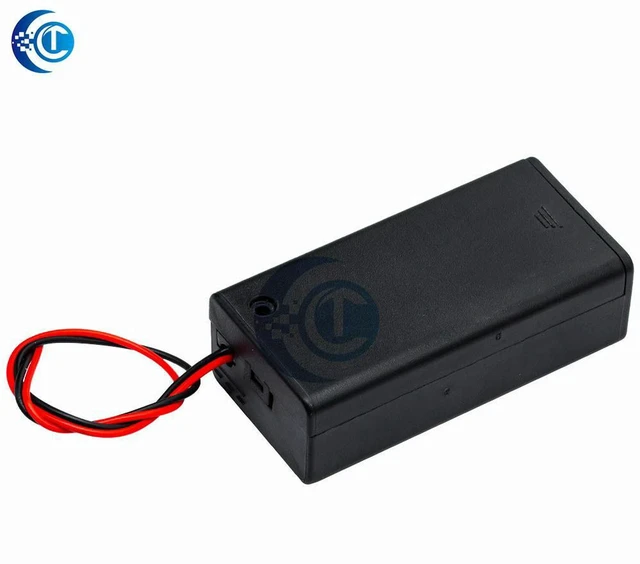 Alt view image 2 of 3 - AJMRTC DEC22 9V Battery Case Holder with ON/OFF Switch and Wire Leads, Plastic 9 Volt Battery Storage Box for DIY Electronic Projects, Experiments and Circuit Power Supply
