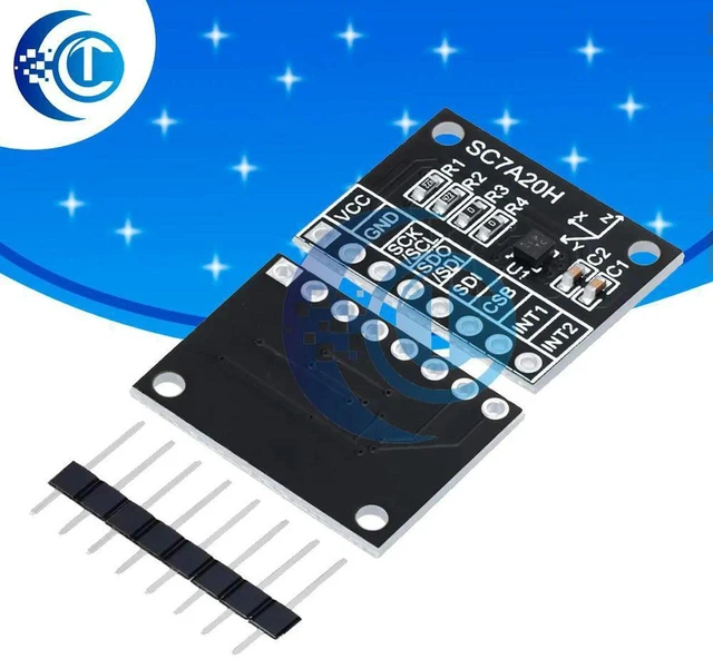 Main image of AJMRTC SC7A20H High Precision 3-Axis Accelerometer Tilt Angle Sensor Module, 3 Axis Gravity Sensor with IIC SPI Communication Interface for Arduino STM32 DIY Electronic Projects